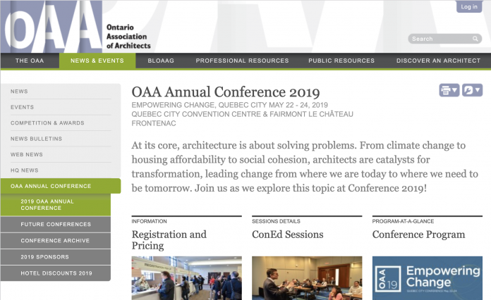oaa conference 2019 web page