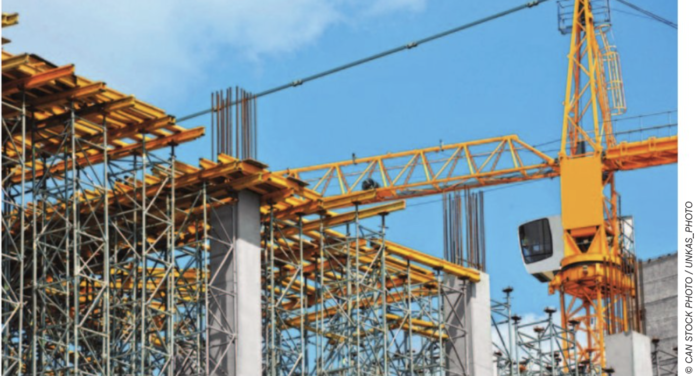 cranes construction stock image