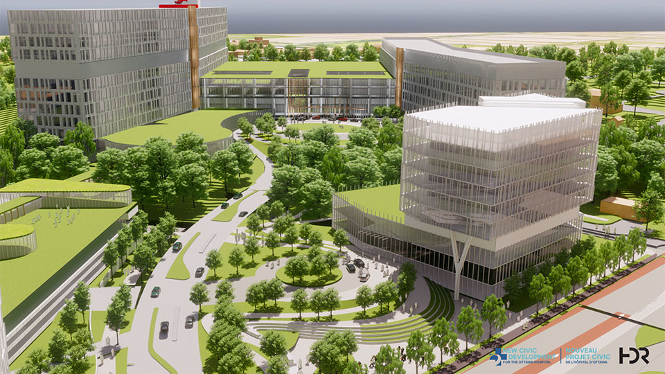 ottawa hospital campus rendering